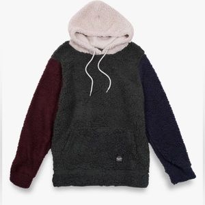 COPY - Brooklyn Cloth Color Block Sherpa Hoodie